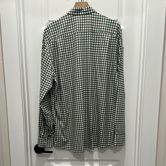 Men's Southern Point Green Gingham checked Button Down Shirt / Size L - Picture 5 of 8